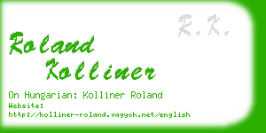 roland kolliner business card